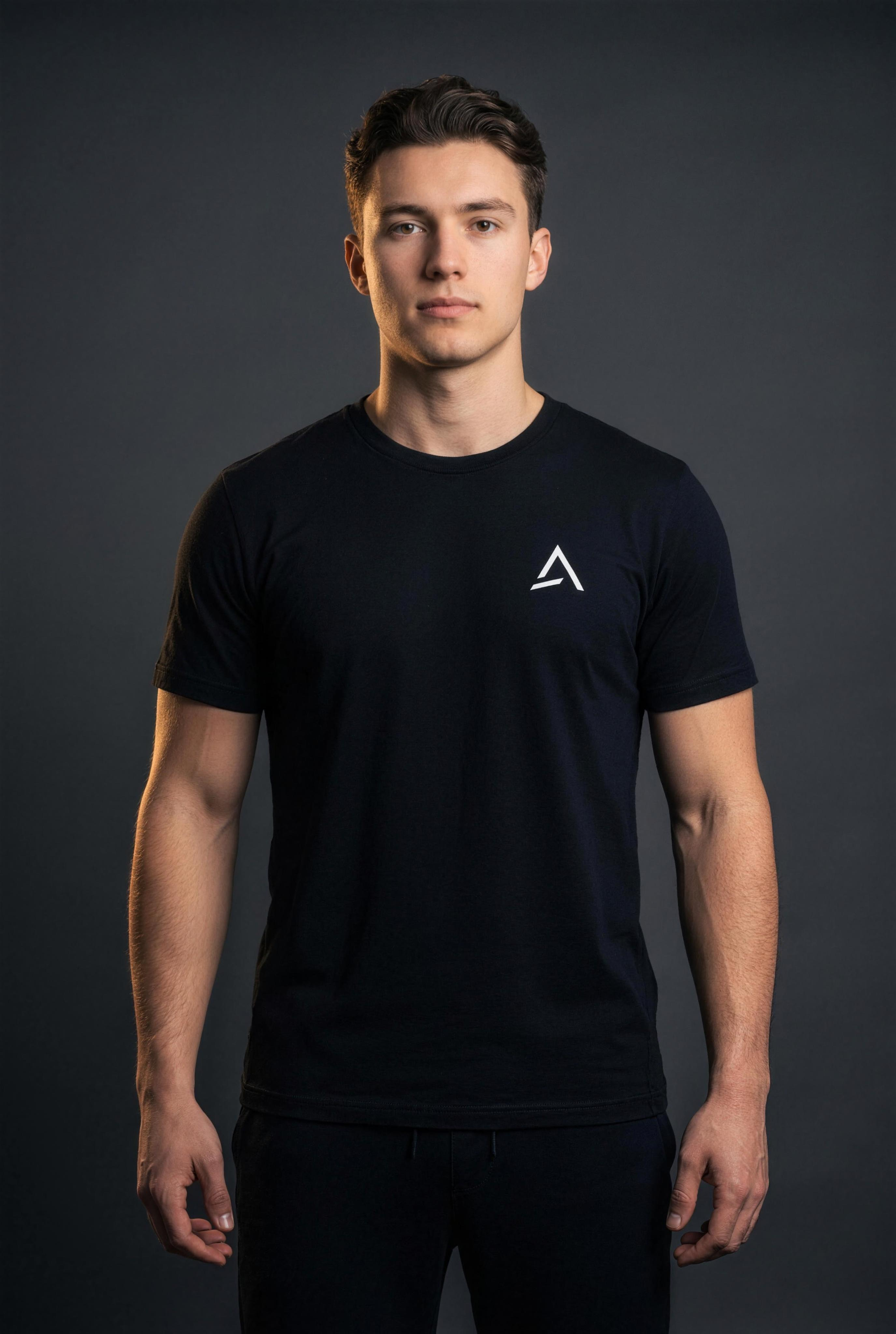 Male model wearing the Self Made Club Standard Issue Tee