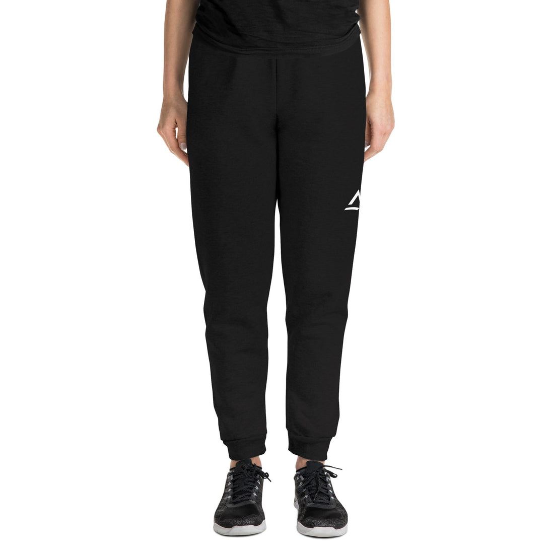 Self Made Club Joggers in black, front view