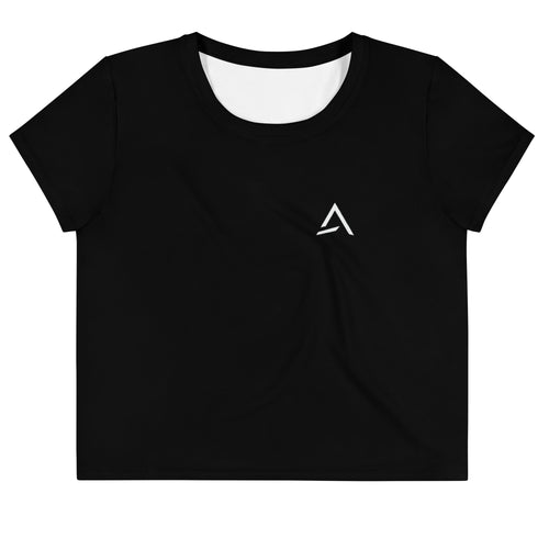 Self Made Club All-Over Print Crop Tee in white — front view