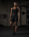 Woman modeling the Self Made Club Contour Biker Short