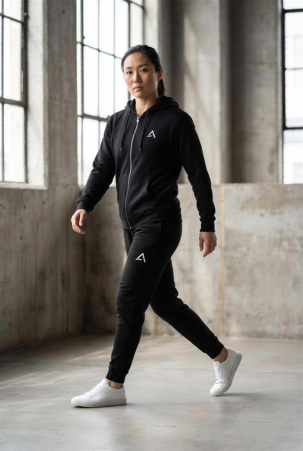 Model wearing Self Made Club Joggers