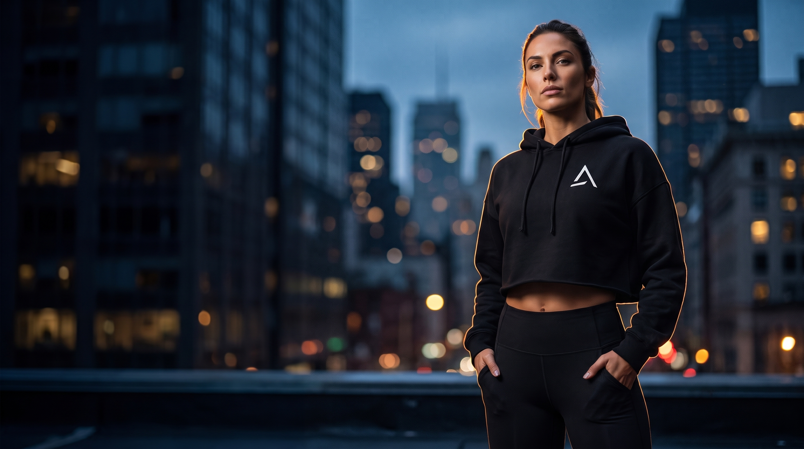 Model wearing the Self Made Club Crop Hoodie — Women's feature banner