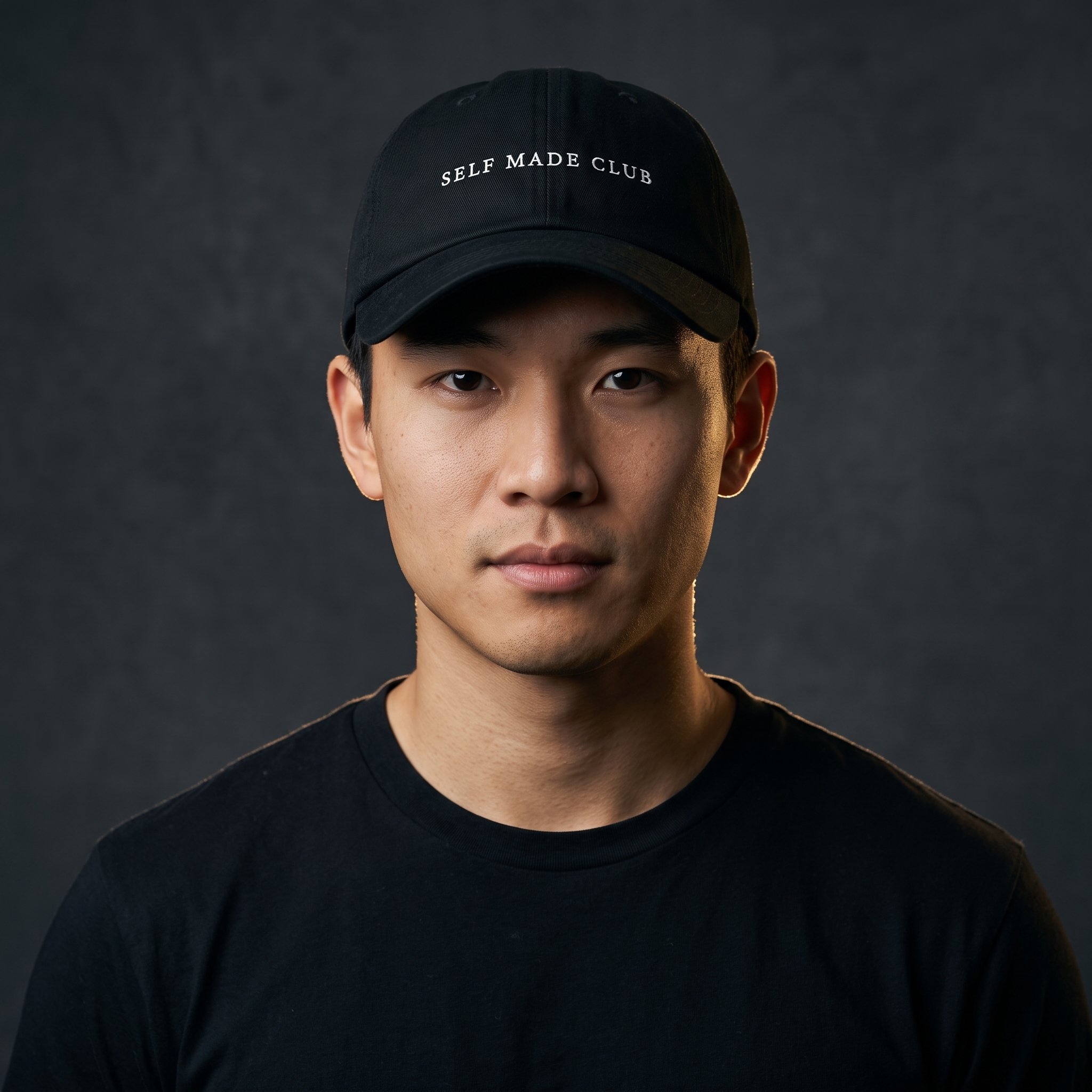 Male model wearing the Self Made Club Dad Hat