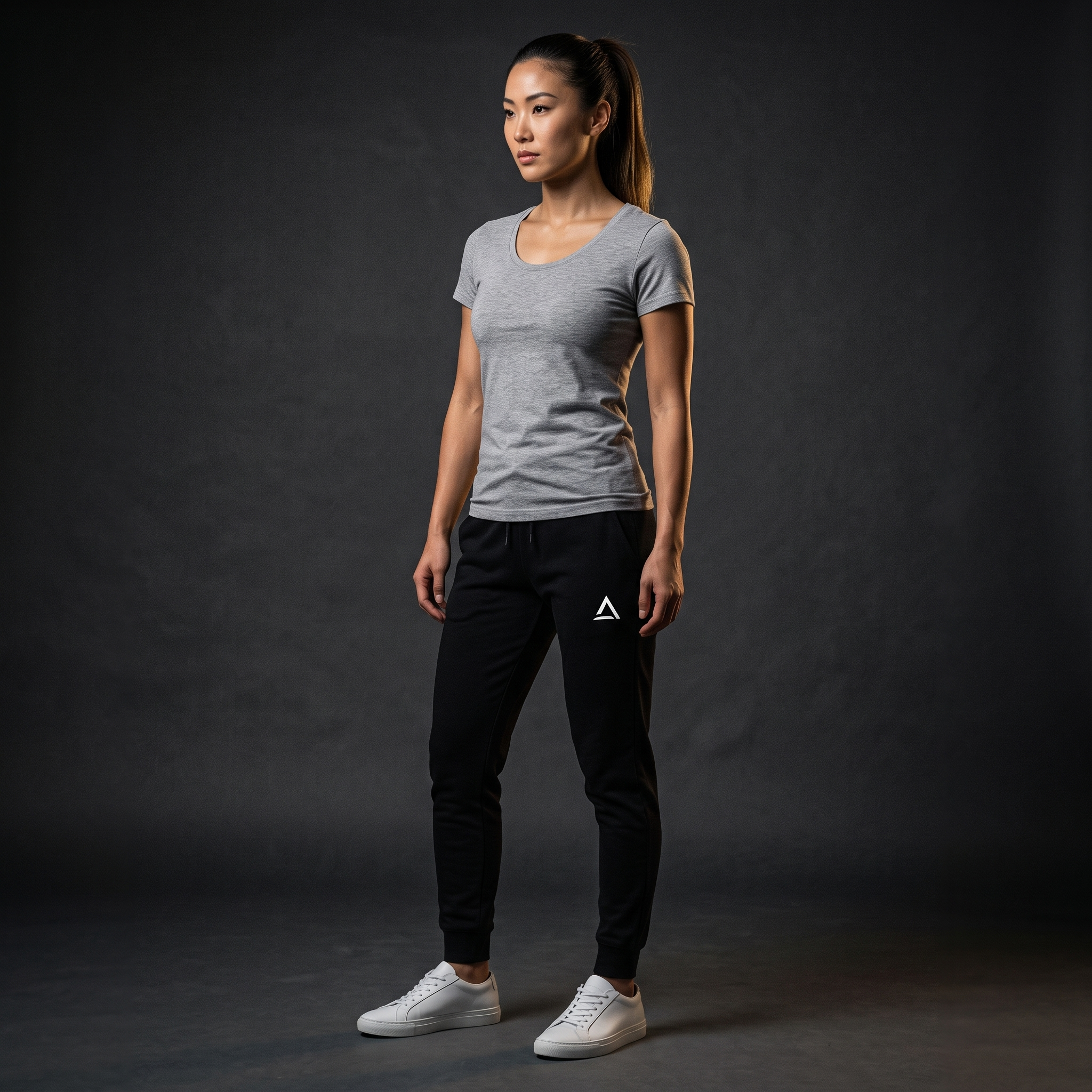Female model wearing the Self Made Club Joggers