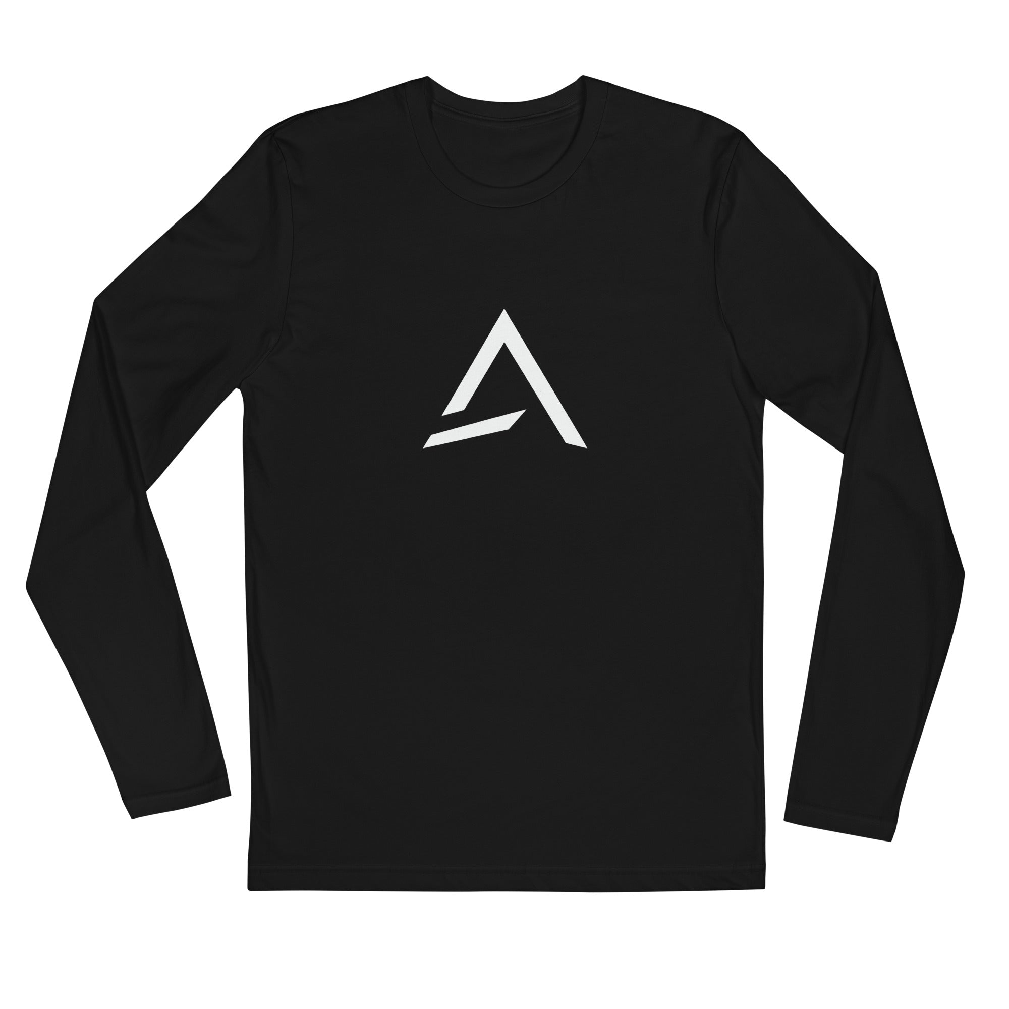 Self Made Club Long Sleeve Fitted Crew in black — front view