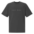 Self Made Club Forged in Repetition Tee in faded black — front view with minimal chest mark