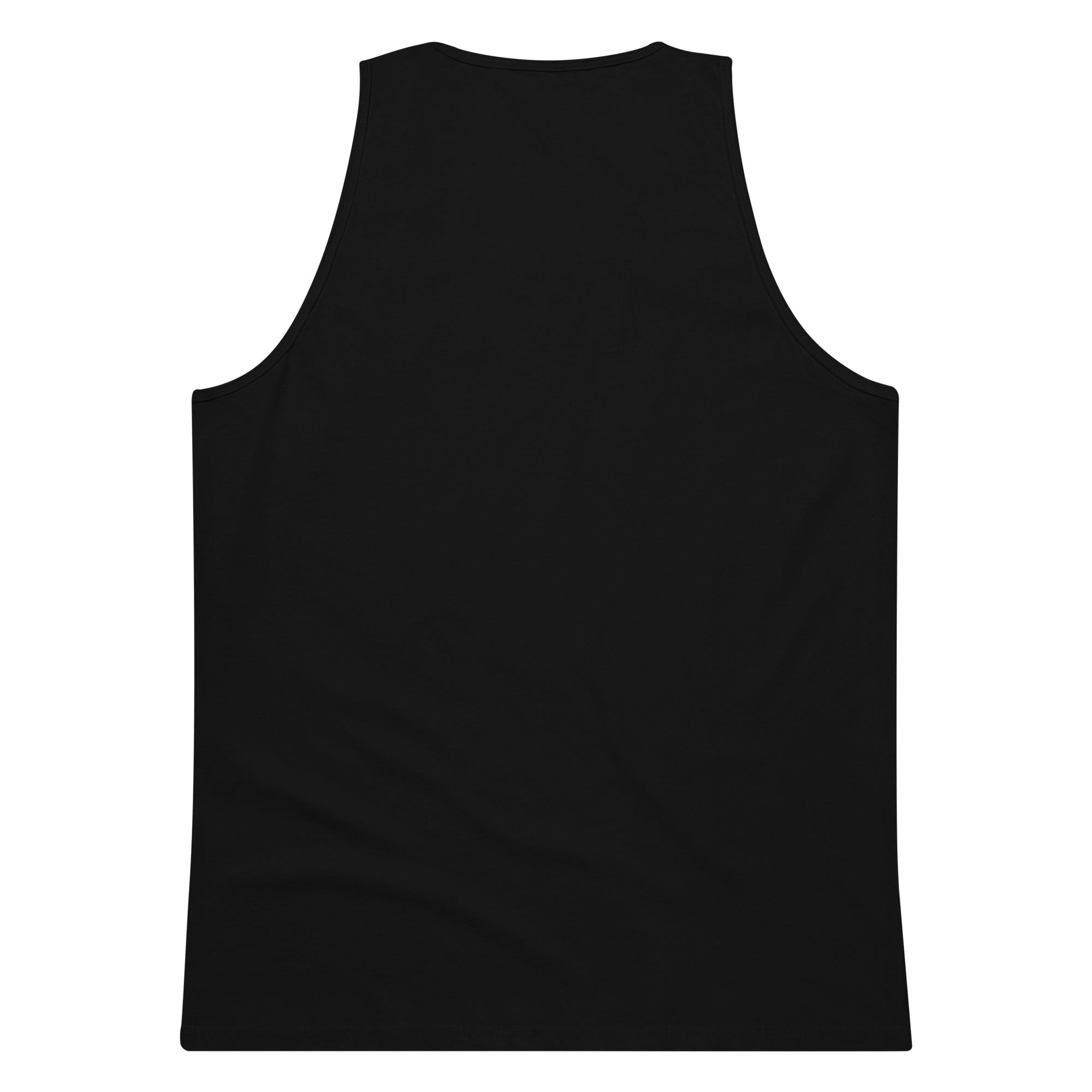 Self Made Club Men's Premium Tank Top in black — back view