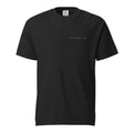 Self Made Club Garment-Dyed Heavyweight Tee in black — front view with white wordmark at chest