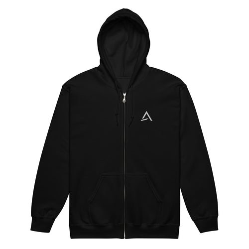 Self Made Club Standard Issue Zip Hoodie in black — front view