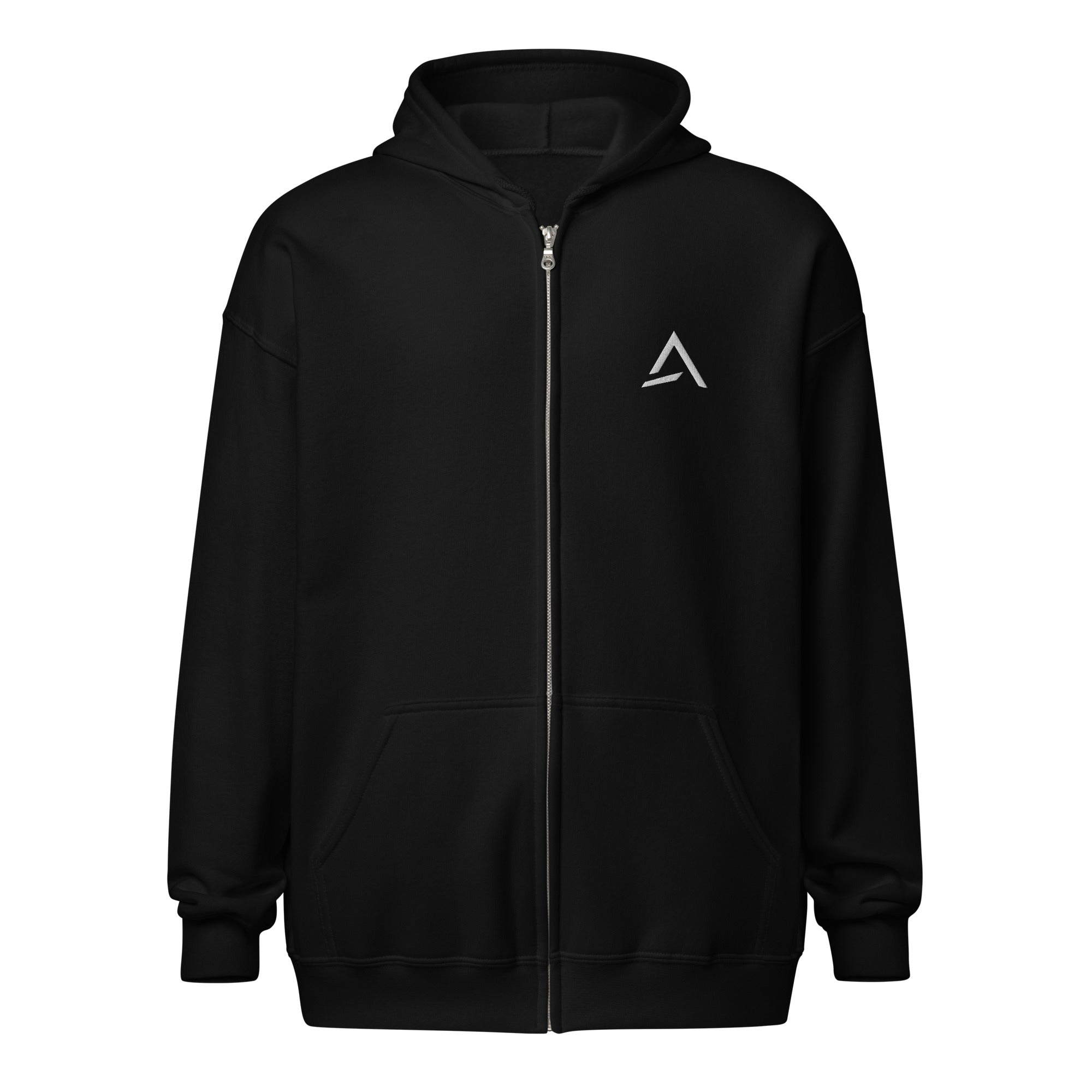 Self Made Club Standard Issue Zip Hoodie in black — front view
