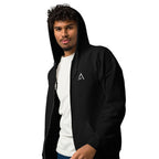 Self Made Club Standard Issue Zip Hoodie in black — left front view