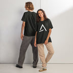 Self Made Club Oversized Heavyweight Tee in faded black — front and back views