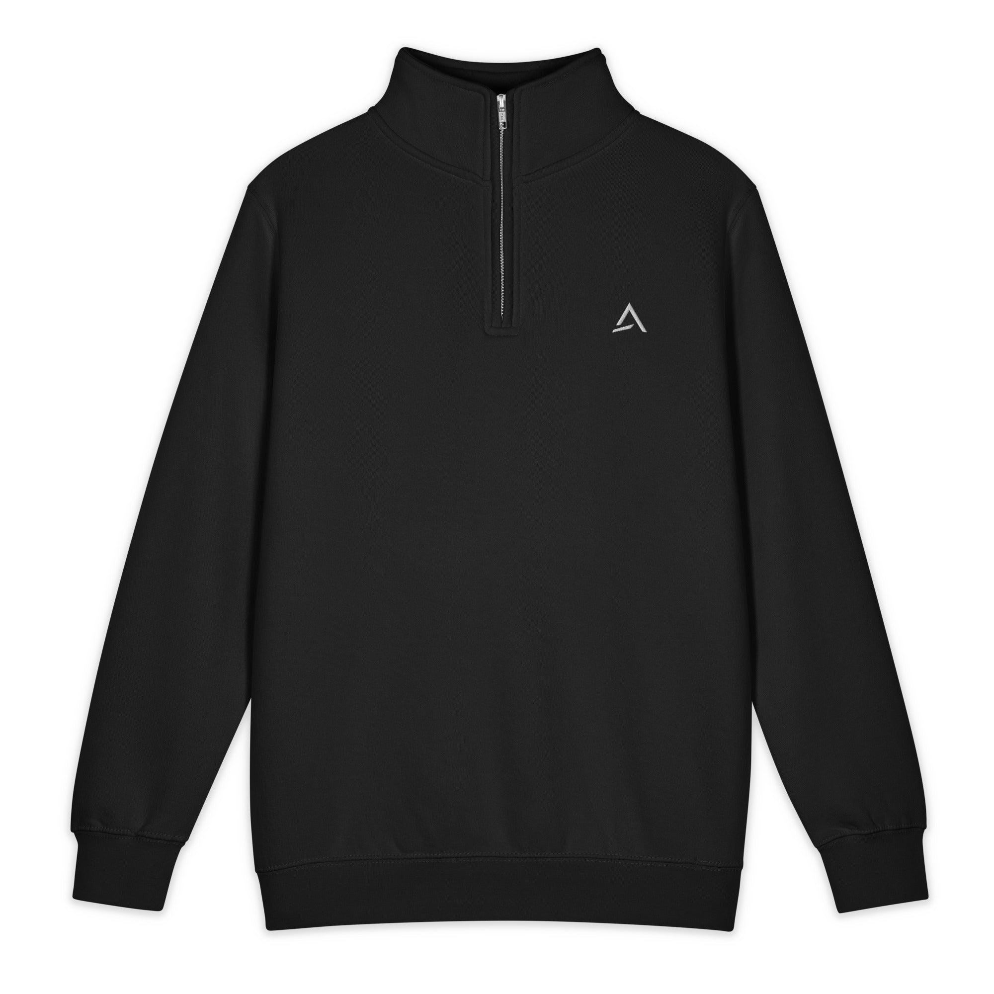 Self Made Club Quarter-Zip Pullover in black — front view
