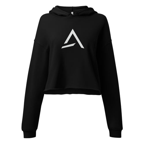 Self Made Club Crop Hoodie in black — front view