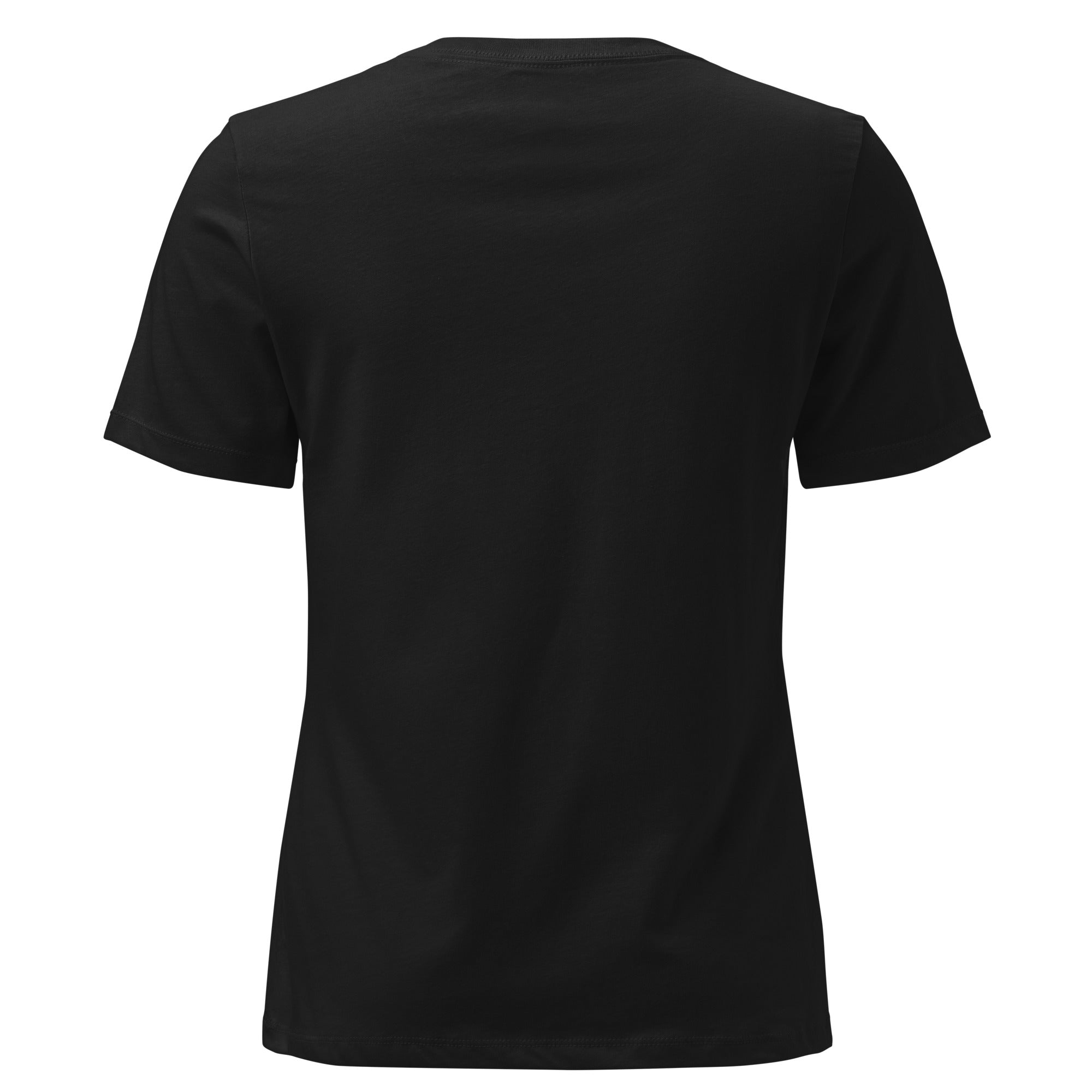 Self Made Club Women's Relaxed T-Shirt in black — back view