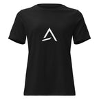 Self Made Club Women's Relaxed T-Shirt in black — front view
